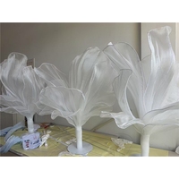 LUYI LUYI-1 Kelopak Bunga Organza Sutra Raksasa Buatan Tangan Dekorasi Latar Belakang Panggung Fotografi Pernikahan Mewah Modern Floral