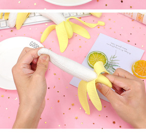 Plastic Simulation Banana Squeeze Stress Relief Tool Slow <b>Rebound</b> Decompression Banana Peel Prank Gag Creative Toy - Product Image 6