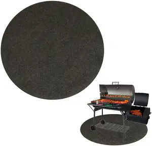 Tapis de sol de barbecue résistant aux températures élevées, en fibre de verre, résistant au feu, pour barbecue