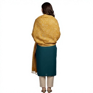 Chal de Pashmina para Mujer con Hilo Dorado y Diseño Floral, Bufanda Larga para Eventos Nocturnos, Viajes y Uso Diario - Product Image 5