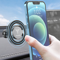 Support de téléphone portable pliable pour voiture, support magnétique pour tableau de bord, chargeur sans fil pour voiture, logo personnalisé OEM ODM