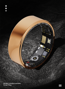 건강 수면 모니터 피트니스 트래커 스마트 핑거 링 심박수 혈액 산소/혈압 테스트 안드로이드 앱 제어 스틸 - Product Image 5