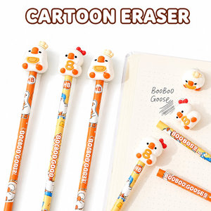 Juego de Lápices de <span class=keywords><strong>Dibujo</strong></span> de Patito Kawaii de Fábrica, con 6 Piezas con Borrador, Lápiz No Tóxico para Niños, Regalo para Escribir y Dibujar - Product Image 2