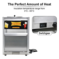 Incubateur à nachos, frites, chips de pommes de terre, chauffe-plat électrique en acier inoxydable, contrôle de la température avec chauffe-fromage, fabrication sur mesure