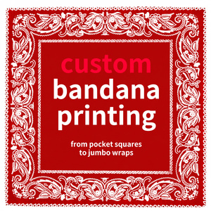 <span class=keywords><strong>Bandana</strong></span> Personalizzata in Cotone con Logo Stampato su Entrambi i Lati, Design Colorato e Motivo Tinta Unita <span class=keywords><strong>Multiuso</strong></span> - Product Image 1