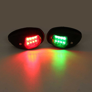 QY <b>Yacht</b> Side Signal Lights 10V-30V Red Green Navigation Lights For Boat Retrofit Upgrade - Product Image 1