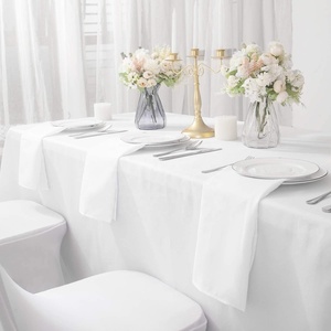 Bán Buôn 100% <span class=keywords><strong>Polyester</strong></span> Vải Khăn Ăn 20x20 Inch Trắng Bữa Ăn Tối Có Thể Giặt Khăn Ăn Với Viền Cạnh Cho Nhà Hàng Đám Cưới Khách Sạn - Product Image 4