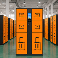 Casier de rangement pour bagages personnalisé OEM ODM avec accès par carte intelligente et design de type armoire pour hôtels, aéroports, bureaux et espaces publics