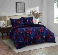 Ensemble de couette en peluche lavable en polyester 200TC de style américain SMILING HOME, ensemble de literie d'hiver luxueux et moelleux