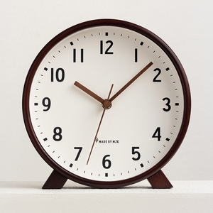 Moderne minimalistische houten tafelklok, stille quartzklok, 8/10 inch, bureaudecoratieklok voor slaapkamer en woonkamer - Product Image 4