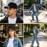 Casquettes de baseball ajustables personnalisées avec broderie et impression en relief, à visière incurvée, pour sports de plein air, vente en gros d'usine
