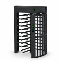 Tourniquet de sécurité à hauteur complète avec moteur sans balais, anti-collision, accès par carte RFID et code QR, en acier peint