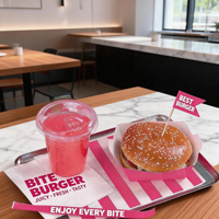 ETpack Boîte d'emballage en papier personnalisé rose pour hamburger poulet frit repas Boîte jetable pour café restaurant frites vente en gros