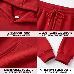 Custom Heavyweight Cotton Tracksuit Set Men's Oversized <strong>Hoodie</strong> <strong>and</strong> <strong>Joggers</strong> Minimalist Streetwear OEM Factory Direct - Product Image 3