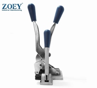 ZOEY ST13 Machine à sangler manuelle portable 3-en-1, outil de scellage à tension manuelle pour bande plastique PP pour l'emballage de cartons en entrepôt