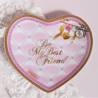 Assiettes en céramique personnalisées 2026, motif léopard, en forme de cœur, vaisselle rose en dentelle, idéales pour les fêtes