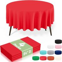 Nappe de table pour fête de remise de diplôme de la Saint-Valentin, ronde de 84 pouces, rouge, imperméable, pour bal de promo, fête, barbecue
