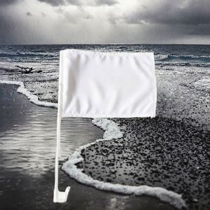 Drapeau de voiture personnalisé en gros, écologique, double face, 12x18 pouces, en polyester imperméable, pour fenêtre extérieure - Product Image 1
