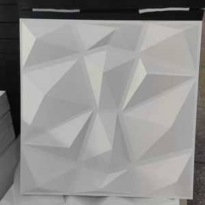 D094 50*50CM tamaño blanco diamante 3D grandes paneles de pared de Pvc techo para decoración de pared Interior Exterior - Product Image 1