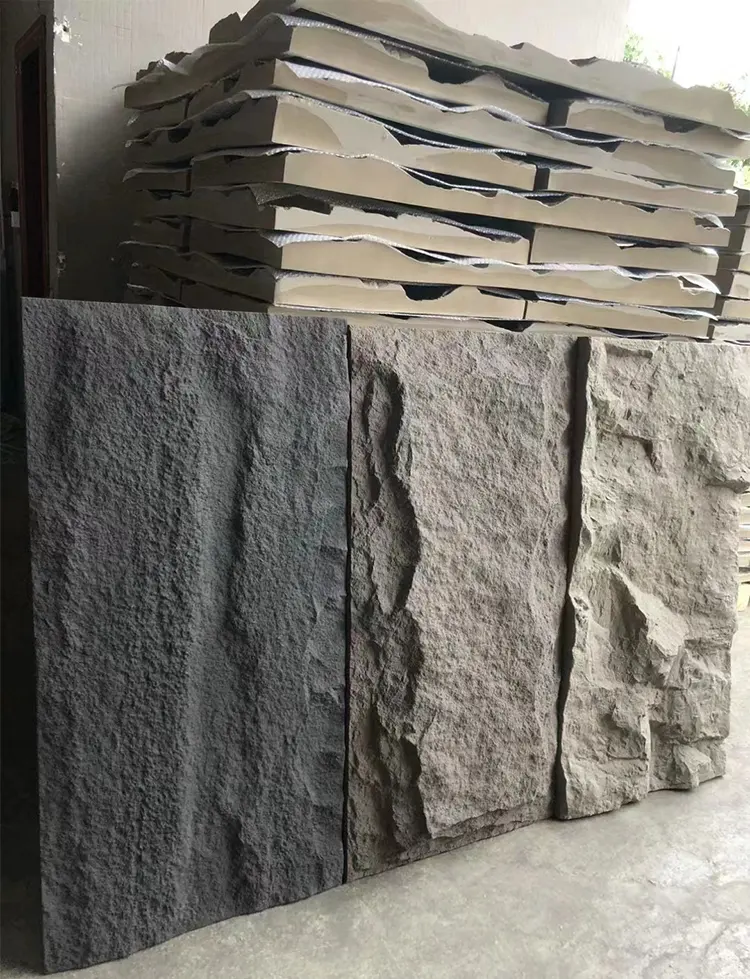 12 warna pilihan PU batu budaya 1200*600mm batu jamur luar ruangan perlindungan matahari batu dekorasi Panel dinding