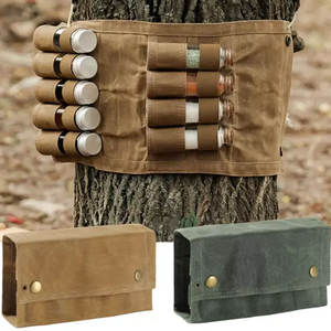 Kit d'épices de voyage en toile cirée imperméable, sac de rangement pour bouteille d'assaisonnement, ustensiles de Camping en plein air, <span class=keywords><strong>porte</strong></span>-épices de voyage pour brousse - Product Image 5