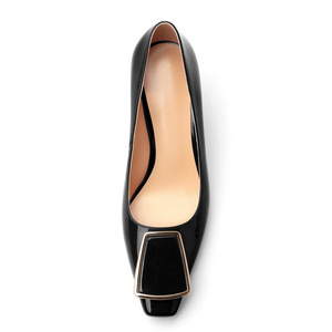 Escarpins élégants pour femmes, talons carrés, talons kitten, chaussures de <span class=keywords><strong>mariage</strong></span>, à enfiler, boucle carrée, couleur unie, talons aiguilles sexy - Product Image 3
