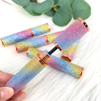 Liquide noir diamanté imperméable pour maquillage des cils en fibres de soie 4D