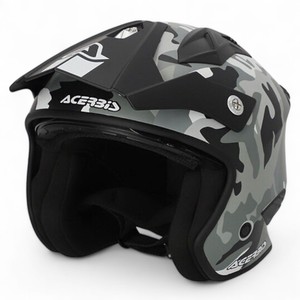 Casco Jet Acerbis Aria 2206 Nero Grigio Mimetico per Moto - Product Image 1