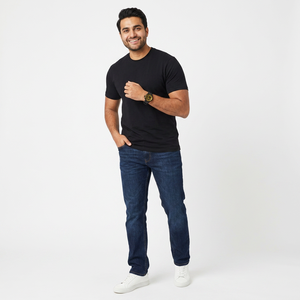 T-shirt de performance en polyester et élasthanne, taille plus, pour hommes, extensible, respirant, à séchage rapide, pour l'entraînement sportif, la course à pied, la salle de sport - Product Image 1