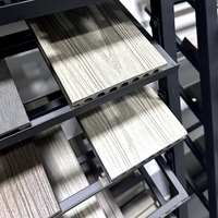 Carreaux de terrasse composites à emboîtement les plus vendus, planches de 12 pieds de long, surface gaufrée, grain de bois pour la décoration extérieure