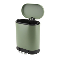 Forme ovale en acier inoxydable pédale poubelle fer stockage seau maison bureau hôtel recyclage pratique pédale