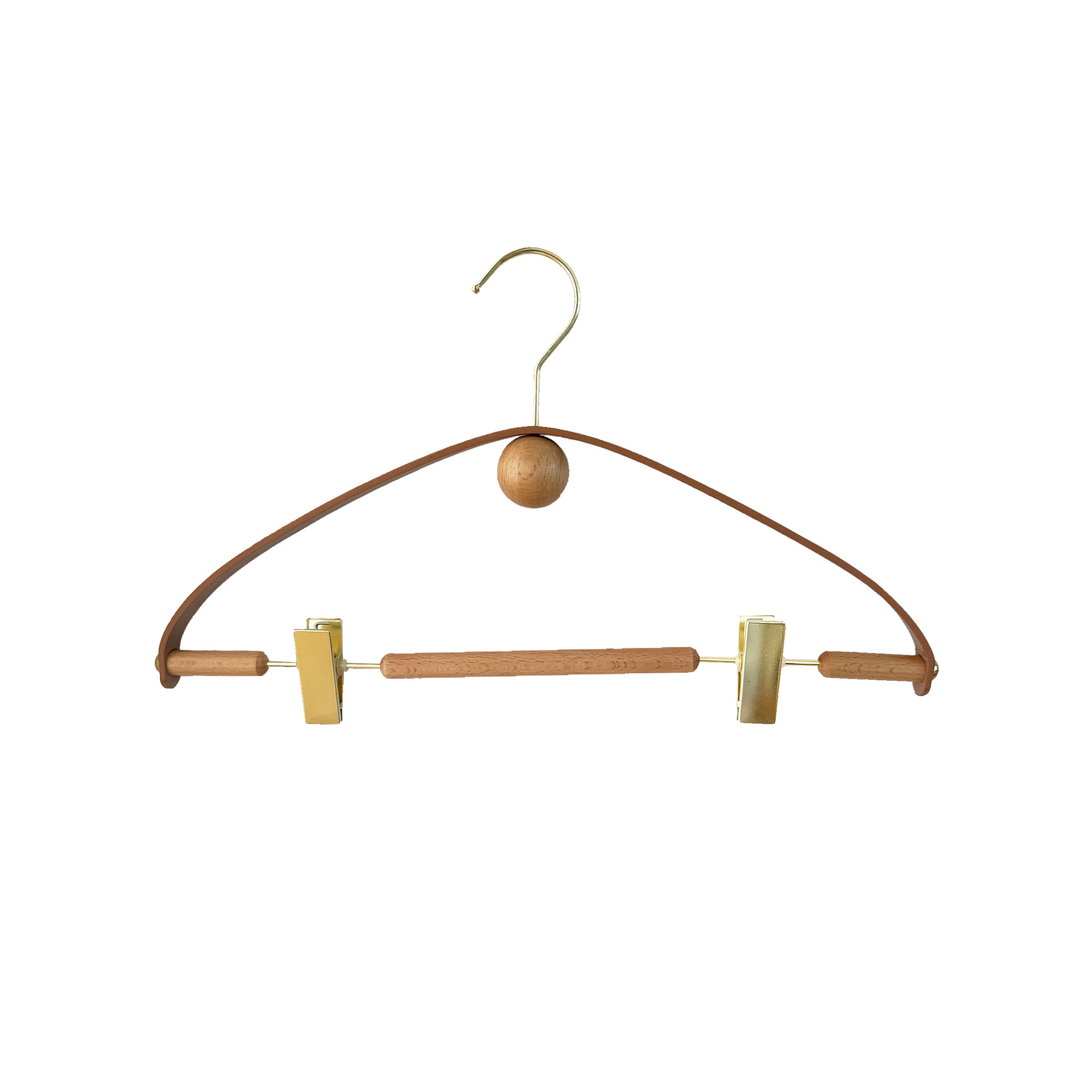 Portapantaloni in legno beige con clip
