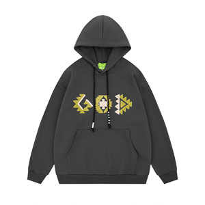 Sudadera con Capucha Personalizada de 320GSM con Parche Bordado de Chenilla Tribal Polinesio y Estampado Navajo - Product Image 4