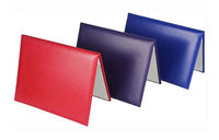 Porte-diplôme personnalisé en papier rigide A4, classeurs en carton, logo estampé argenté, couverture de certificat de diplôme en PVC/PU
