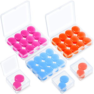 Tapones de silicona moldeables, reutilizables, azules, para dormir, nadar, estudiar, con cancelación de ruido. - Product Image 1
