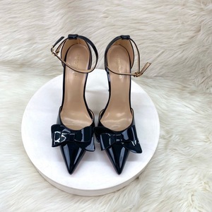 Sandalias de Tacón Alto con Lazo, Estilo Personalizado, Color Negro, Verano 2025, Zapatos de Mujer, 10CM 12CM, Nuevos - Product Image 6