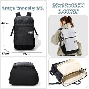 Auf Lager Wasserdichter Zweiwege-Reißverschluss Seitentasche Langlebiger Griff Verstellbarer Riemen Diebstahlsicherer Beutel Sport Wandern Reise Rucksack Tasche - Product Image 2