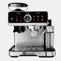 Machine à café expresso professionnelle ANBOLIFE OEM&ODM Beam to Cup, contrôle numérique, brassage silencieux, café à domicile avec manomètre