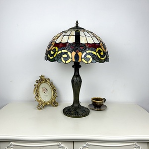 Longhuijing 16 Inch for Antique Stained Glass Dome Shade Desk Reading Lamp AC Powered LED Flexible E26/E27 Mediterranean - Product Image 4