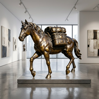 Figurine de cheval en bronze artisanale - Taille personnalisable, patine et socle gravé, sculpture en bronze