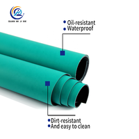 Tapis de table en caoutchouc vert antistatique double couche, résistant à la chaleur, en NBR, pour la soudure et les laboratoires de réparation électronique