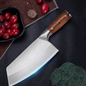 Cuchillo de Cocina Moderno, Acero Inoxidable 4Cr13, 20 cm, Mango de Madera de Peral, Ambidiestro, Apto para Lavavajillas - Product Image 5