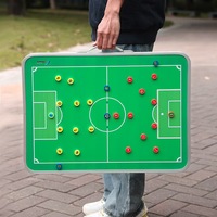 Tableau tactique de football pliable en alliage d'aluminium avec cadre magnétique, pour l'enseignement, les jeux de société et l'entraînement des entraîneurs, 45x32cm