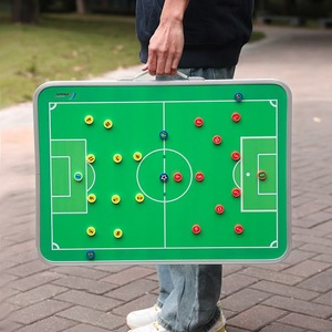 <span class=keywords><strong>Tableau</strong></span> tactique <span class=keywords><strong>de</strong></span> football pliable en alliage d'aluminium avec cadre magnétique, pour l'enseignement, les jeux <span class=keywords><strong>de</strong></span> société et l'entraînement des entraîneurs, 45x32cm - Product Image 1