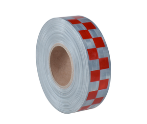 Ruban rétro-réfléchissant à damier bleu et blanc pour véhicules (matériel PVC/Nylon/PET) - Product Image 3