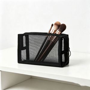 Bolsa de Viaje con Cierre, Ligera, Pequeña, de Nailon, para Monedas, Lápiz Labial, Cosméticos, Bolsa de Almacenamiento de Malla - Product Image 3