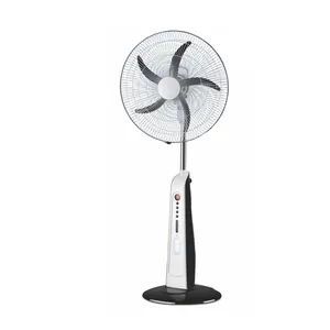 18 inç şarj edilebilir fan standı beyaz ve siyah kurşun-asit pil şarj edilebilir stand fanlar