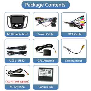 Автомобильная аудиосистема android, автомобильная аудиосистема для Ford Kuga <span class=keywords><strong>2</strong></span> Escape 3 2012-2019, мультимедийная стереосистема 4G LTE Wi-Fi BT RDS DSP - Product Image 3