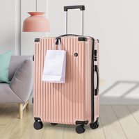 Ensemble de bagages de voyage en aluminium et fermeture éclair, 3 pièces, valise à roulettes en ABS PC, sac de voyage convertible, ensemble de bagages pour vêtements