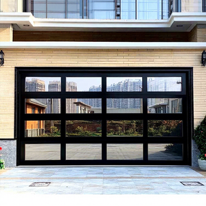 <span class=keywords><strong>Porte</strong></span> de <span class=keywords><strong>garage</strong></span> sectionnelle en aluminium avec verre miroir noir transparent automatique résidentielle, <span class=keywords><strong>prix</strong></span> de gros du fabricant - Product Image 4